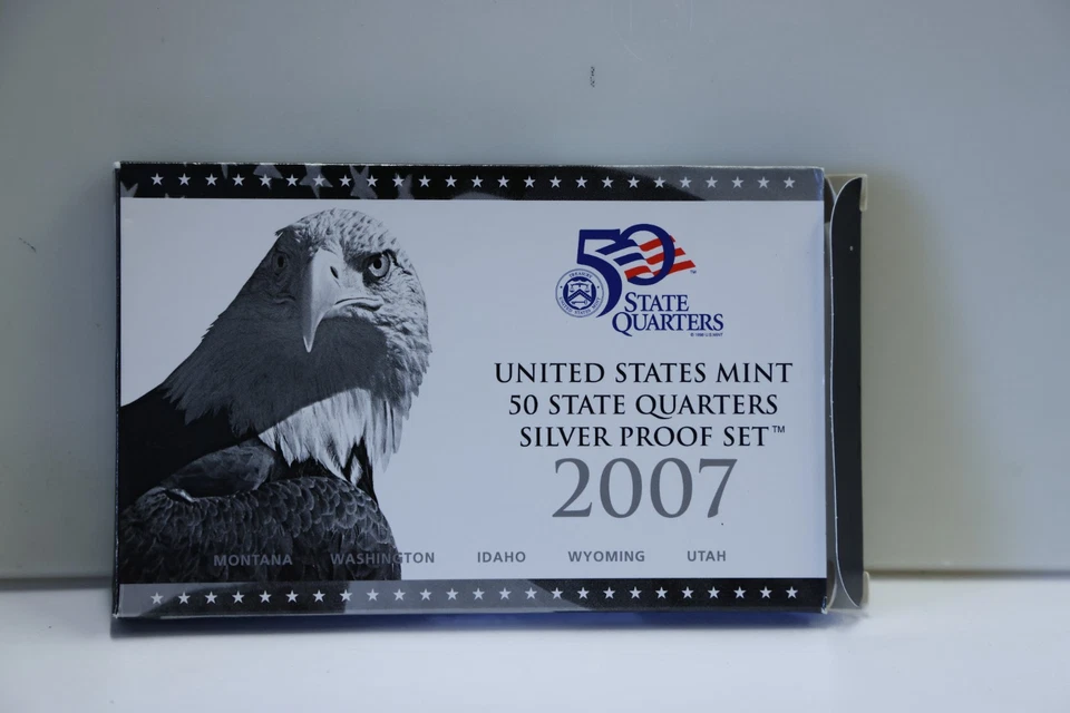 2007 S U.S. Mint 50 State Quarters Silver Proof Set U.S. Mint Box & COA - Image 3 of 4