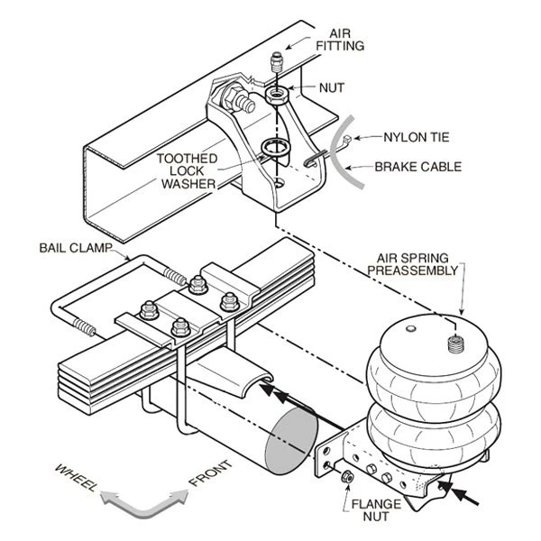 For Ford F-250 Super Duty 06-07 Ride-Rite Rear Air Helper Spring Kit - Image 2 of 3