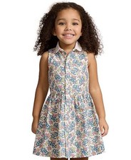 Polo Ralph Lauren Floral Cotton Oxford Shirtdress Girls Size 3 Button Front