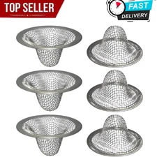1.0" Small Drain Strainer, Sink Hair Catcher, Bathroom Silver