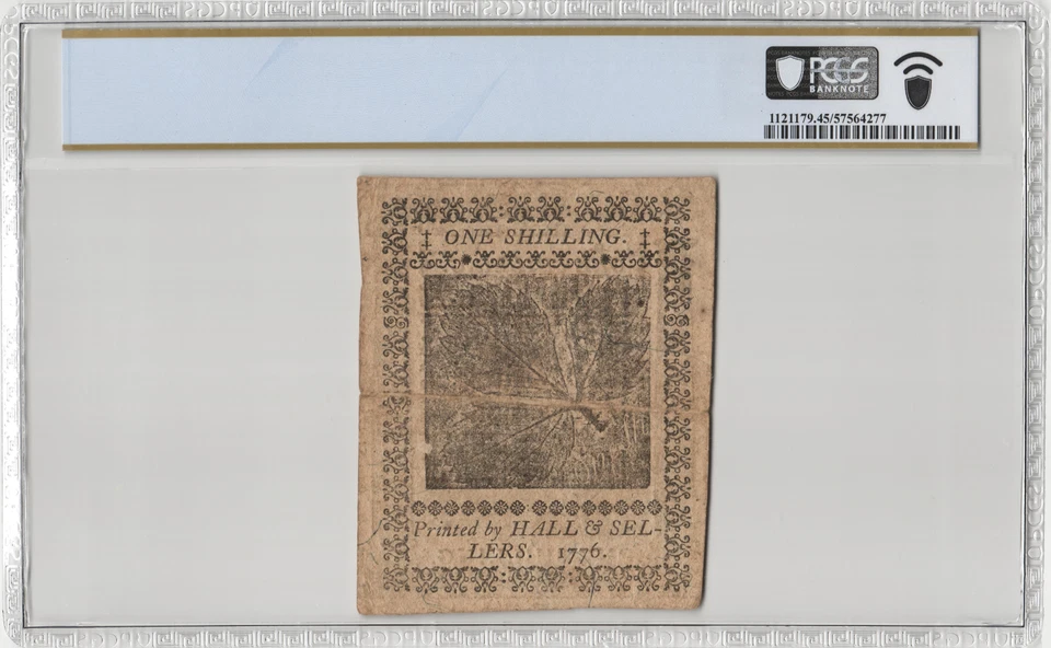 Fr.PA-201 April 25, 1776 1 Shilling Pennsylvania Colonial Currency PCGS Ch XF 45 - Image 2 of 2