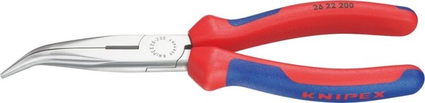 Knipex Flachrundzange Mit Schneide Radiozange 200Mm Atramentiert 26 22 200-image