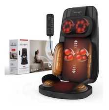 Belhope SJD-01 Massage Chair Cushion Black Heated Shiatsu Vibration LCD Remote
