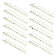 12 Pack 8 Hole Soprano Recorders Descant Flute With Cleaning Rod German white