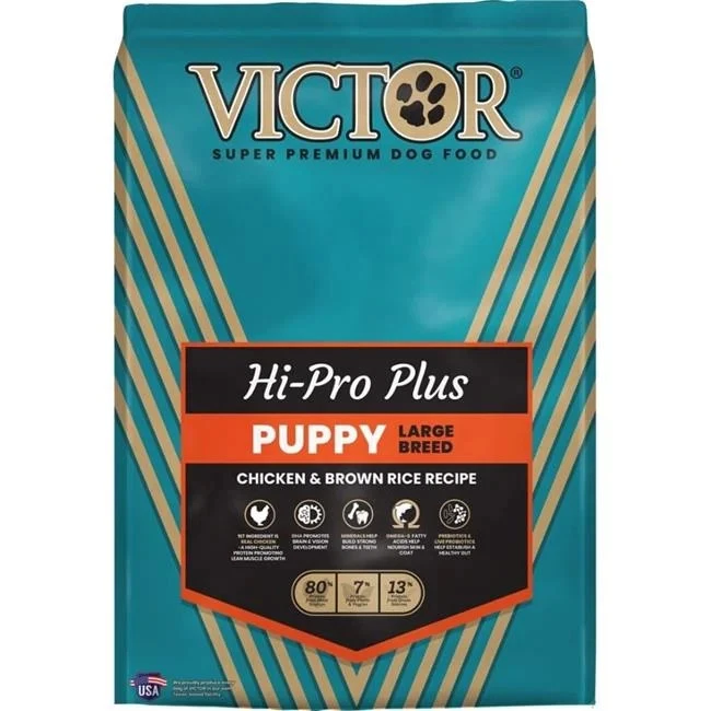 Victor 502392 Classic Hi-Pro Plus Large Breed Puppy Food Chicken & Brown - 30...