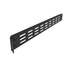 1U Hinged Black Slot Vented Server Rack Blank Panel 19Inch Cabinet 1UVBPHN