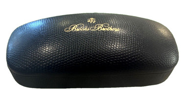 Brooks Brothers  Eyeglass/Sunglass Case-Clamshell - New Authentic w/Cloth L3