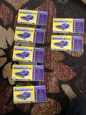 Lot Of 9 Thunder Jet Ultra G Auto World Cube Display Cardboards Stands Slot Car