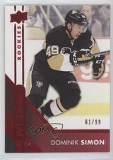 2016-17 Upper Deck Overtime Rookies Red Foil 61/99 Dominik Simon #106 1u6