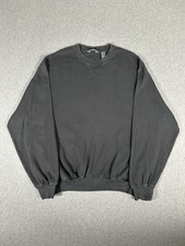 Brooks Brothers Golf Crewneck Sweatshirt Mens Black 100 Cotton Sz L