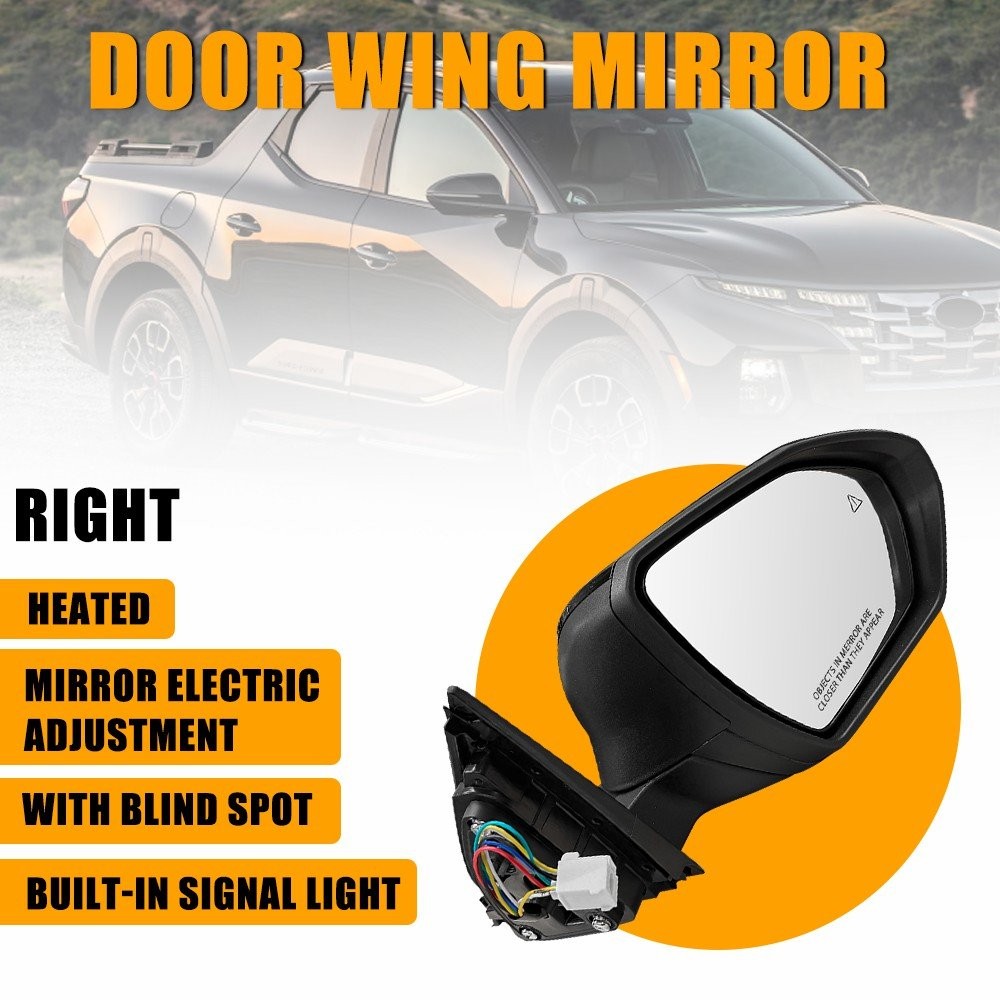 Mirror Folding Power Heated w/ Signal for Hyundai Tucson 2022-2024 Right Side