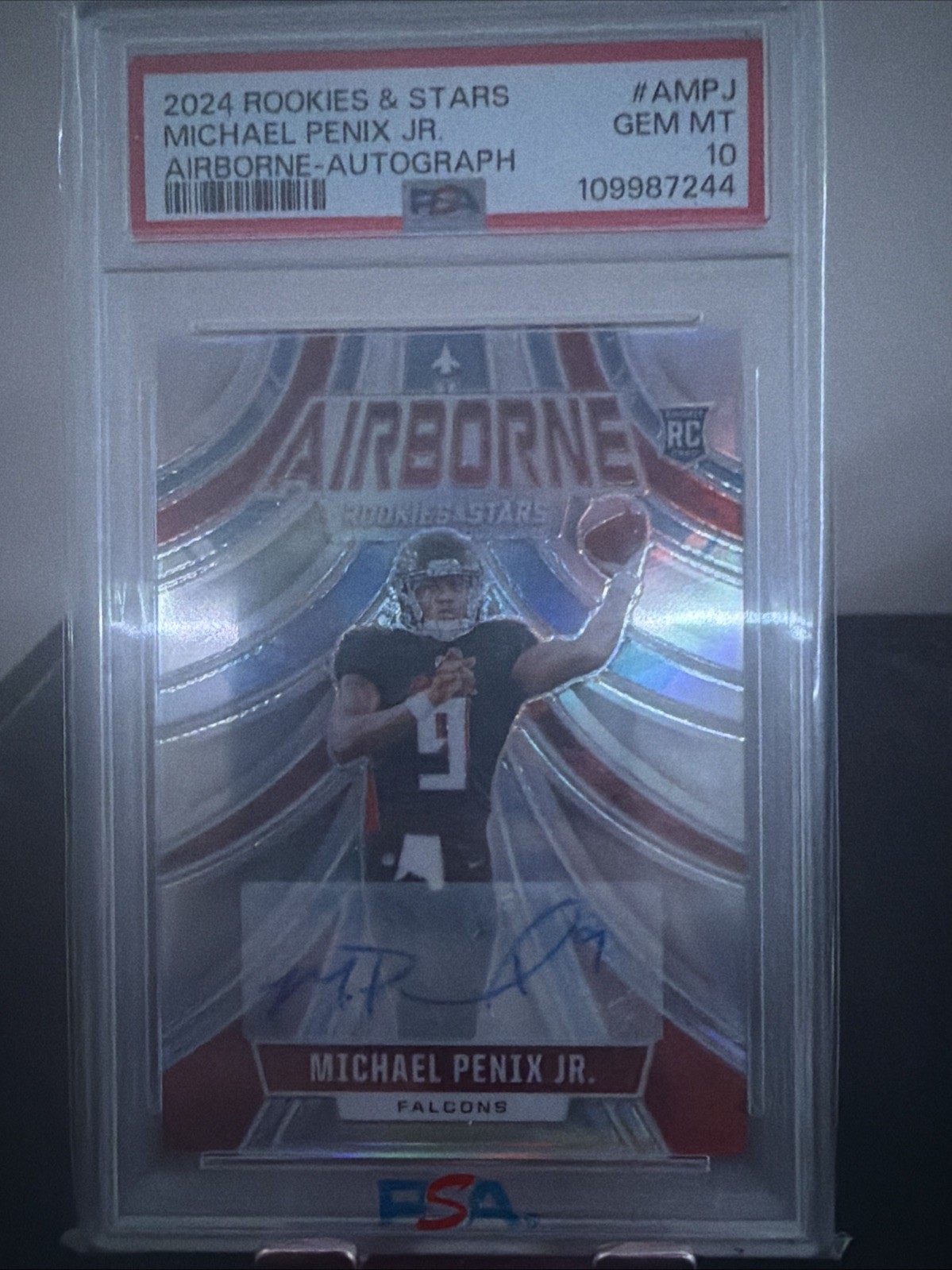 Michael Penix Panini National Treasures Treasured Rookies #MPJ Holo Silver