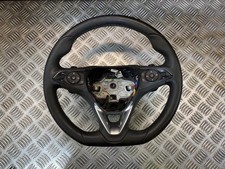 22-24 VAUXHALL GRANDLAND MULTIFUNCTION FLAT BOTTOM LEATHER STEERING WHEEL/PADDLE