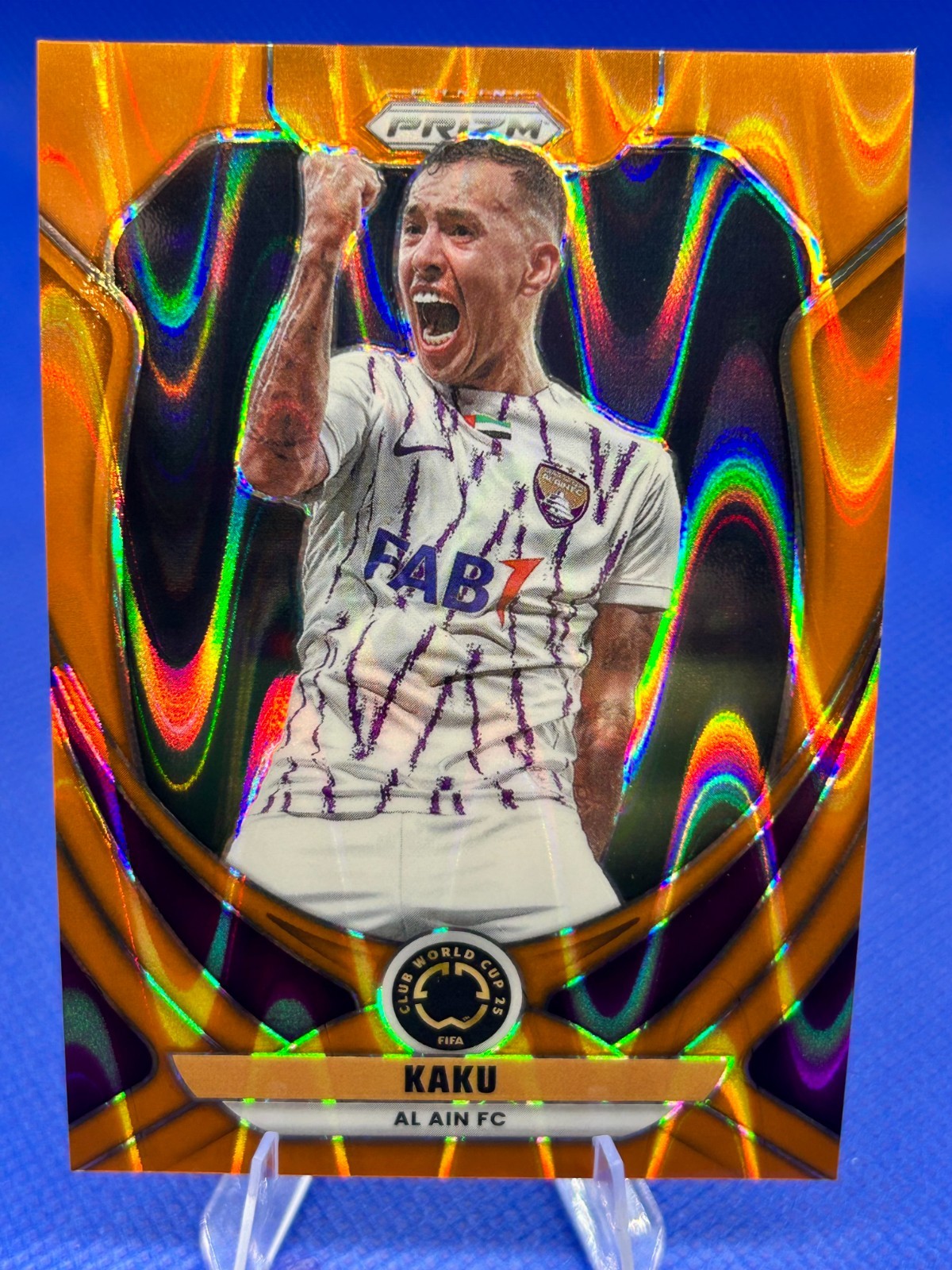 2025 Panini Prizm FIFA Club World Cup Kaku #8 Orange Seismic /199