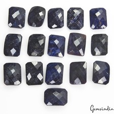 170.60 Karat / 14 Stück Natürlich Blauer Saphir Oktagon Geeicht 16x12mm Lose