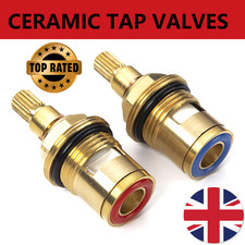 Replacement Tap Valves Ceramic Disc Cartridges gland Quarter Turn 20 teeth 1/2"