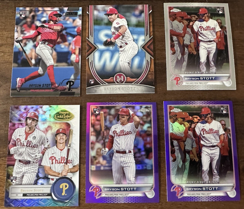 2022 TOPPS CHROME UPDATE GOLD LABEL BRYSON STOTT ROOKIE LOT (7) REFRACTOR SP