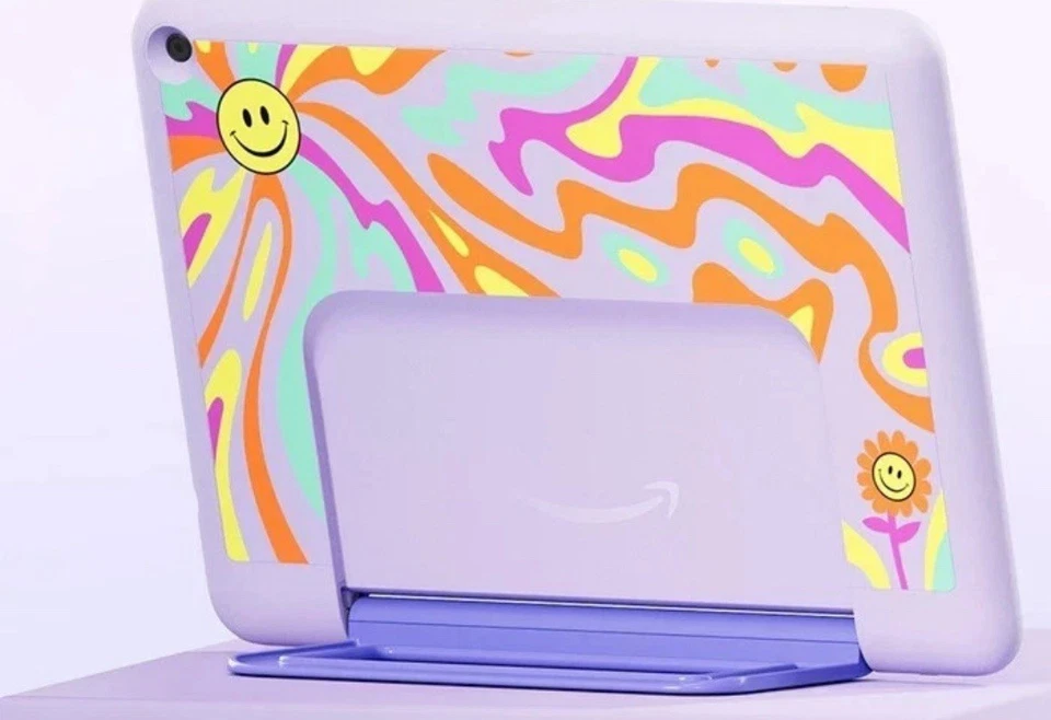 Amazon Fire HD 10 Kids Pro neuste Gen 32GB, 10 Zoll Lila Happy-Day-Design - NEU✅ - Bild 2 von 2