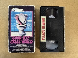 VHS — GODD BYE CRUEL WORLD — 1985 LIGHTNING VIDEO • 2 Tone First Print