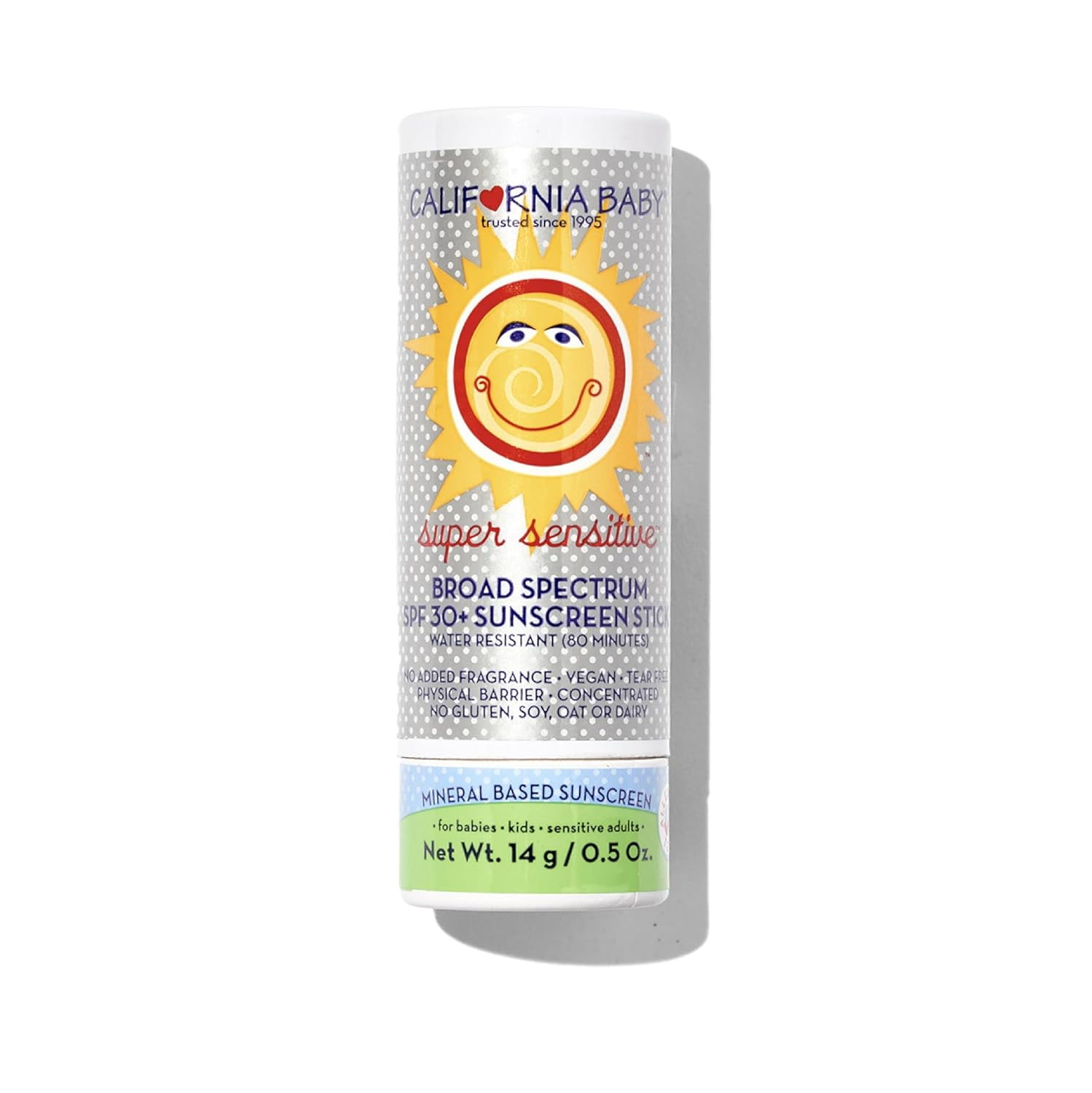 Super Sensitive SPF 30+ Sunscreen Stick | Unscented Baby Sunscreen for Face + Bo