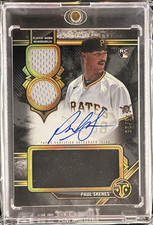 2024 Topps Triple Threads Paul Skenes Rookie Aut Triple Patch Onyx 25/25 (RC)