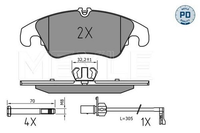 Meyle BremsbelÄGe Passend FüR Audi A6 4G2 4GC 4G5 4GD 4GH 4GJ A7 4GA 4GF Q5