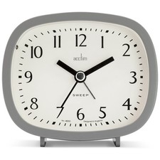 Acctim Hilda Analogue Alarm Clock Non Ticking Sweep Crescendo Alarm Backlight