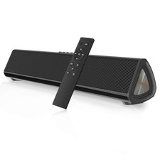 Portable Sound Bar for TV/PC, 105dB Bluetooth 5.0 Wireless & Wired Soundbar w...