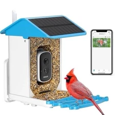 Smart Bird Feeder with Camera AI ldentify 11000+ Bird, Solar Powered, Wireless