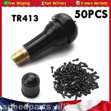 50pcs Car Auto Tr 413 Short Rubber Tubeless Snap-in Tyre Tire Valve Stems Black 50pcs Car Auto Tr 413 Short Rubber Tubeless Snap-in Tyre Tire Valve Stems Black
