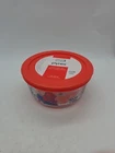 PYREX  SPIDER MAN Glass BOWL storage container 4 Cup Round New Sold Out
