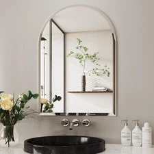 Arched Wall Mirror,20x28 Small Mirror for Wall,Frameless Mirror,Bathroom Wall...