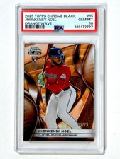 2025 Topps CHROME Black JHONKENSY NOEL #15 - ORANGE WAVE 9/25 - PSA-10 RC