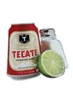 Vintage Tecate Cerveza Beer Metal Tin Sign Lime And Salt 2000 Rare