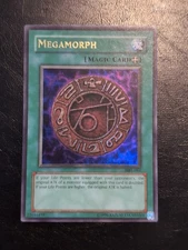 Yu-Gi-Oh! ULTRA RARE CARD MEGAMORPH MRL-061 1996 VINTAGE PRINT NM/VLP