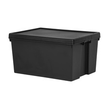 Wham Bam Recycled 96L Heavy Duty Storage Box with Lid - Black
