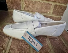 *NEW IN BOX* TOMS Women's Leather Slip-On Lynette Loafer Flats US 8 EU 38.5