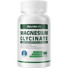 Glicinato De Magnesio De Maxima Potencia 180 Capsulas Non-Gmo 100% Chelated Max*