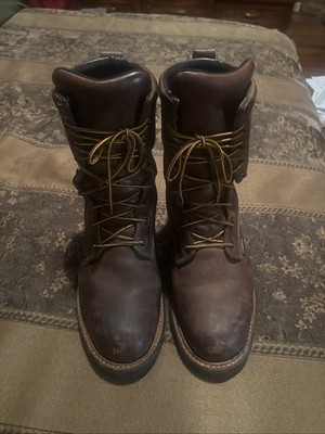 Mens size 10 Red Wing 4420 Loggermax Boots Used Lineman logger work boot