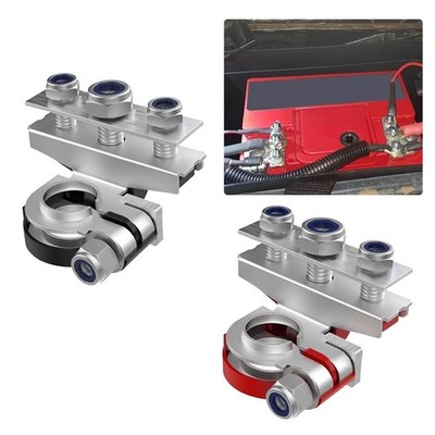2PCS Battery Terminal Connectors with 3 Way -12V 2.2 × 1.77 × 1.43 inch 
