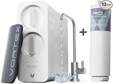 Water Filtration System, 9 Stage Reverse Osmosis Water Filter, 600GPD,