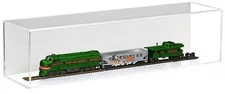 Model Train Clear Acrylic Display Case w/ White Back Wallmount (D05/A086-WB-WM)