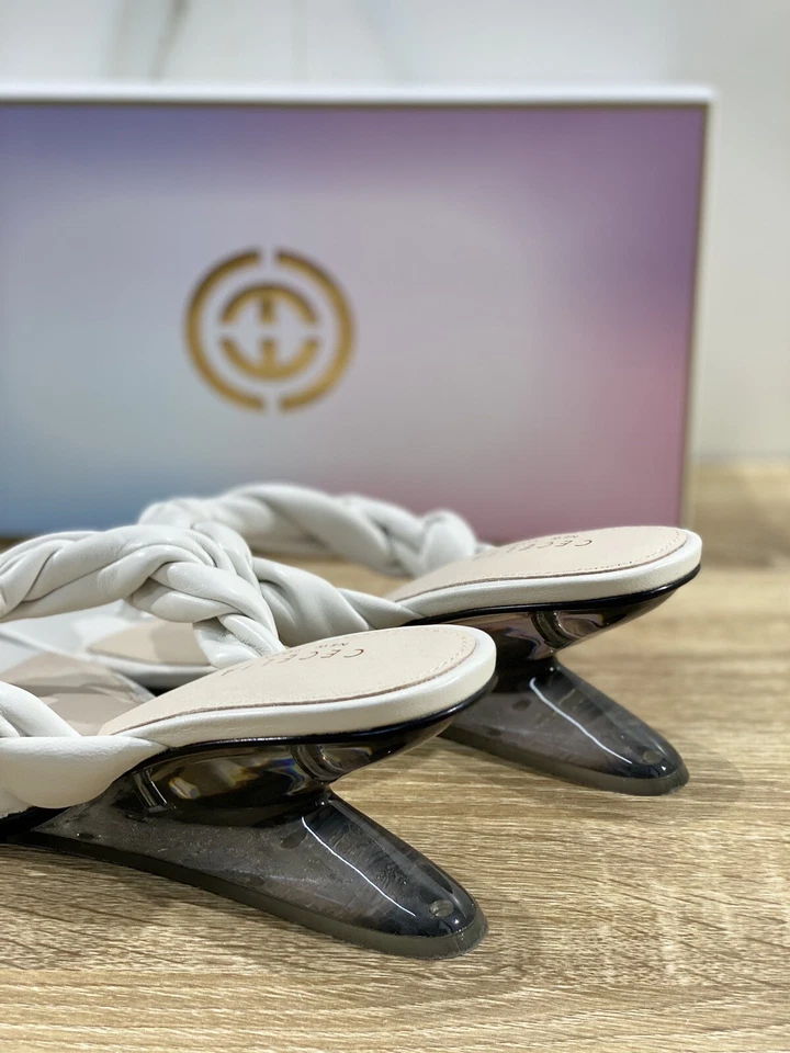 Cecelia New York Sandalo Donna Bianco Casual Luxury Woman Sandal 37 - Imagen 3 de 4
