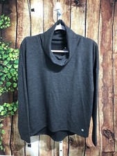 Apana Cowl Neck Top Size Small Dark Gray D-9