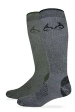Realtree Men's Elimishield Moisture Wicking Tall Boot Socks 2 Pair Pack