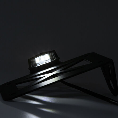 Left Side Mount Number License Plate Holder Bracket W/ Tail Light LED for Harley - Picture 12 of 12