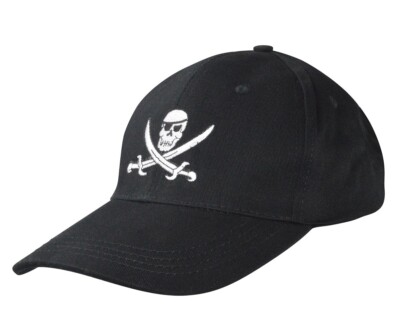 McAllister Pirate Skull Sword Baseball Cap Hat Embroidered Logo Kappe Mütze