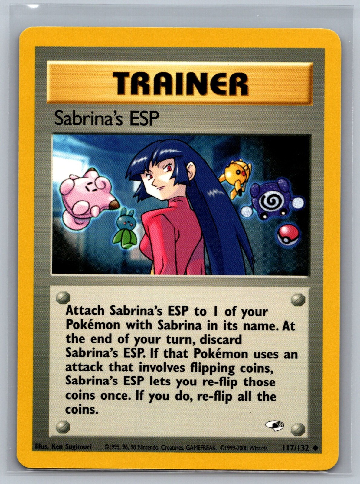 Pokemon TCG Sabrina's ESP #117/132 Trainer READ CCG Gym Heroes