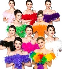 Luxury FEATHER BOAs Ladies Fancy Dress Christmas Decoration All Colours 1.7m Boa