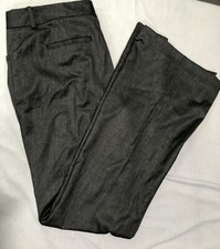 Tahari Dress Pants Dark Grey Flat Front Comfort Stretch US10
